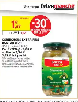 Intermarché Contact BOUTON D'OR Cornichons extra-fins offre