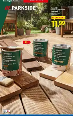 Lidl PARKSIDE Huile de protection pour bois offre