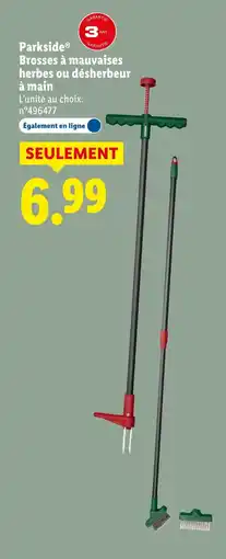 Lidl PARKSIDE Brosses à mauvaises herbes ou désherbeur à main offre