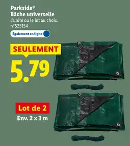 Lidl PARKSIDE Bâche universelle offre