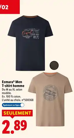 Lidl ESMARA Men T-shirt homme offre