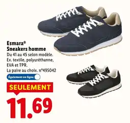 Lidl ESMARA Sneakers homme offre