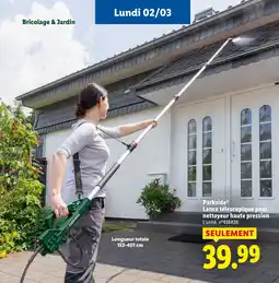Lidl PARKSIDE Lance télescopique pour nettoyeur haute pression offre