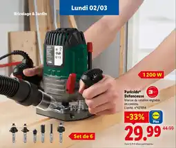 Lidl PARKSIDE Défonceuse offre