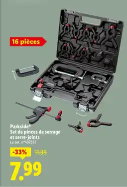 Lidl PARKSIDE Set de pinces de serrage et serre-joints offre