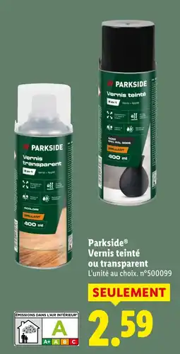 Lidl PARKSIDE Vernis teinté ou transparent offre