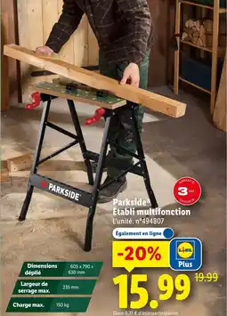Lidl PARKSIDE Établi multifonction offre