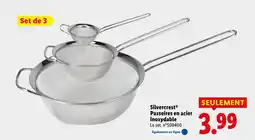 Lidl SILVRECREST Passoires en acier inoxydable offre