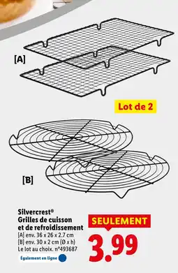 Lidl SILVRECREST Grilles de cuisson et de refroidissement offre