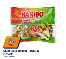 Action MAOAM Sachets à distribuer Haribo ou offre