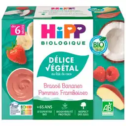 Carrefour Hipp biologique coupelles fruits hipp offre