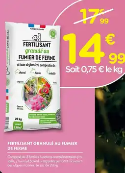 Point Vert Fertilisant granulé au fumier de ferme offre