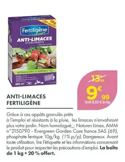 Point Vert Fertiligène anti-limaces offre