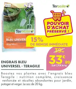 Point Vert Teragile engrais bleu universel offre