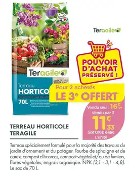 Point Vert Teragile terreau horticole offre