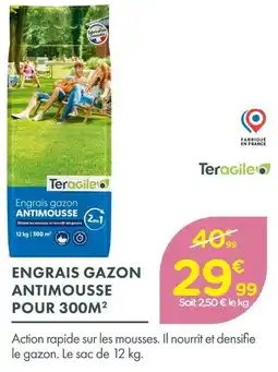 Point Vert Teragile engrais gazon antimousse pour 300 m² offre