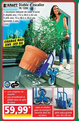 Norma Kraft werkzeuge diable d'escalier tk 1200 offre