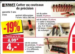 Norma Kraft werkzeuge cutter ou couteaux de précision offre