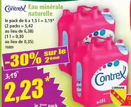 Norma Contrex eau minérale naturelle offre