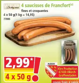 Norma L'atelier de chez nous 4 saucisses de francfort offre