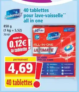 Norma Saubermax tablettes pour lave-vaisselle all in one offre