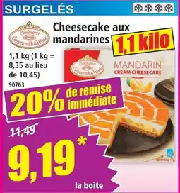 Norma Coppenrath & wiese cheesecake aux mandarines offre