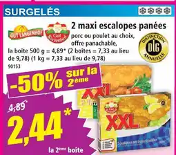 Norma Gut langenhof 2 maxi escalopes panées offre