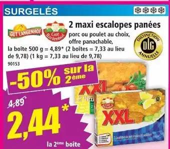Norma Gut langenhof 2 maxi escalopes panées offre