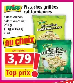 Norma Piff pistaches grillées californiennes offre