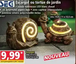 Norma Seg escargot ou tortue de jardin offre