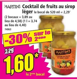 Norma Martins cocktail de fruits au sirop léger offre
