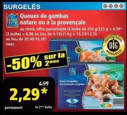 Norma Fiord krone queues de gambas nature offre