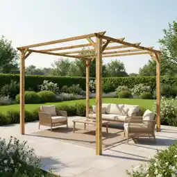 Brico Dépôt Pergola en pin 3 x 3 m offre