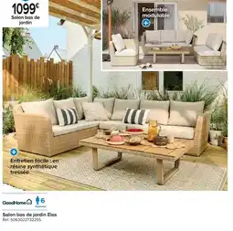 Castorama Goodhome salon bas de jardin elos offre