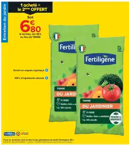 Castorama Fertiligène terre du jardinier sans tourbe toutes plantations du jardin 40 l offre