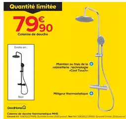 Castorama Goodhomegoodhome colonne de douche thermostatique mhs chromé offre