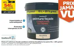 Castorama Goodhome peinture(d) façade conditions extrêmes ton pierre 10 l + 20% gratuit offre