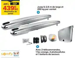 Castorama Somfy motorisation de portail battant offre