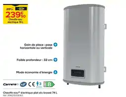 Castorama Carrera chauffe-eau électrique plat alu brossé 74 l offre