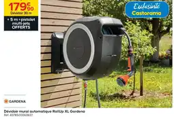 Castorama Gardena dévidoir mural automatique rollup xl offre