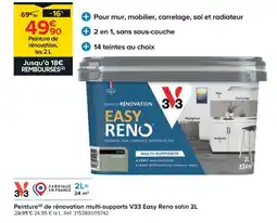 Castorama V33 peinture de rénovation multi-supports easy reno satin offre