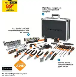 Castorama Magnusson kit d’outils 122 pièces offre