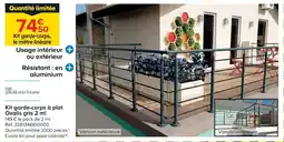 Castorama Alumin'home kit garde-corps oxalis gris 2 ml offre