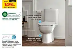 Castorama Jacob delafon louis pack wc à poser sans bride offre