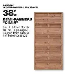 Brico Dépôt Dim - demi-panneau cimia offre