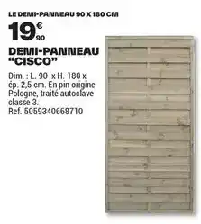 Brico Dépôt Dim - demi-panneau cisco offre