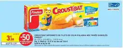 Intermarché Findus - croustibat batônnes de filets de colin d'alaska msc panés surgelés offre