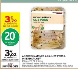Intermarché Persil - anchois marinés a l'ail et offre