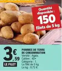 E.Leclerc Pommes de terre de consommation offre