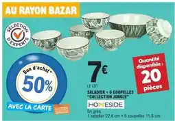 E.Leclerc Saladier + 6 coupelles collection jungle offre